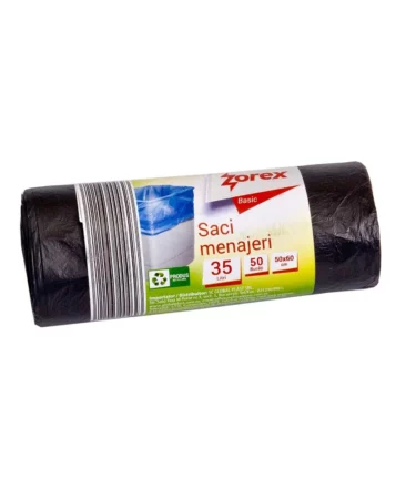 Zorex saci de gunoi negri 35 l 50 buc./rola