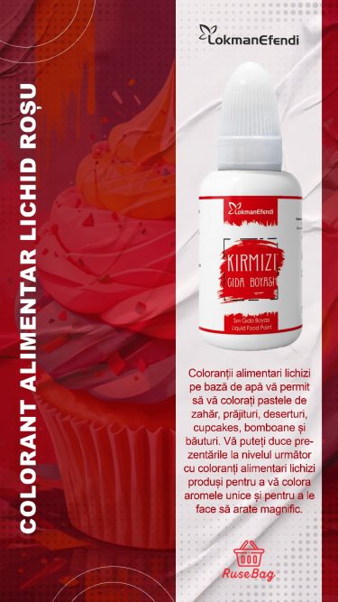LOKMAN EFENDI Colorant alimentar rosu 25ml - Imagine 2
