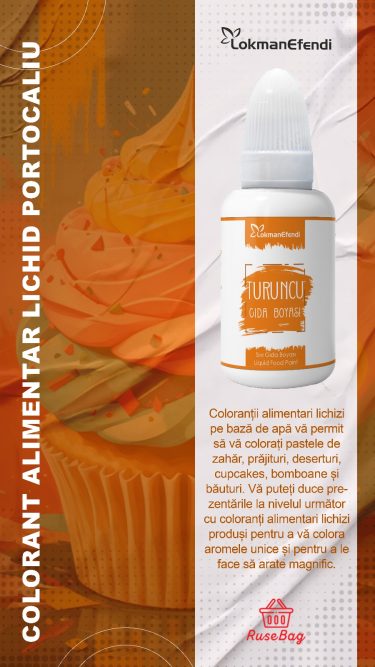 LOKMAN EFENDI Colorant alimentar portocaliu 25ml - Imagine 2