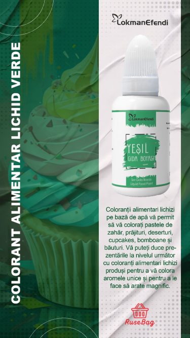 LOKMAN EFENDI Colorant alimentar verde 25ml - Imagine 2