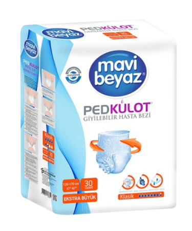 Mavi beyaz Chiloti absorbanti adulti 120-170cm 30buc.