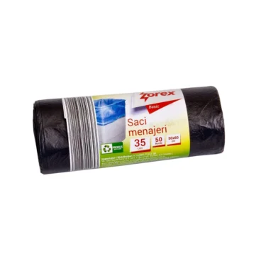 Zorex saci de gunoi negri 35 l 50 buc./rola