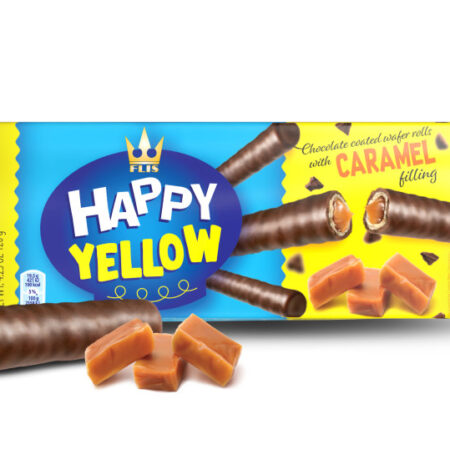 Happy yellow rolls cu ciocolata si caramel 120gr