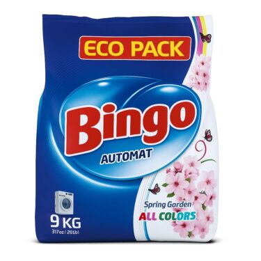 Bingo detergent pudra 9kg rufe colorate spring garden cod 2130