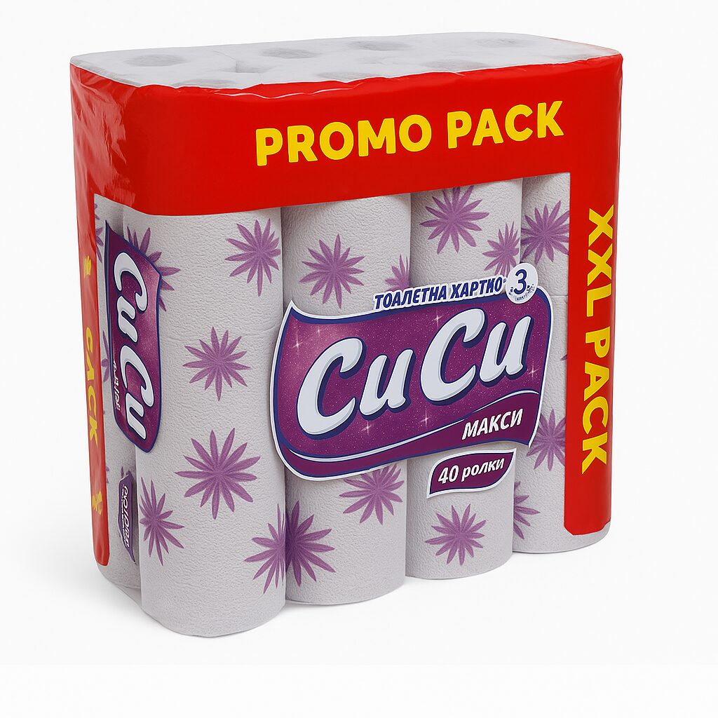 CuCu hartie igienica, 3 str., 40 buc., Classic, cod 2977